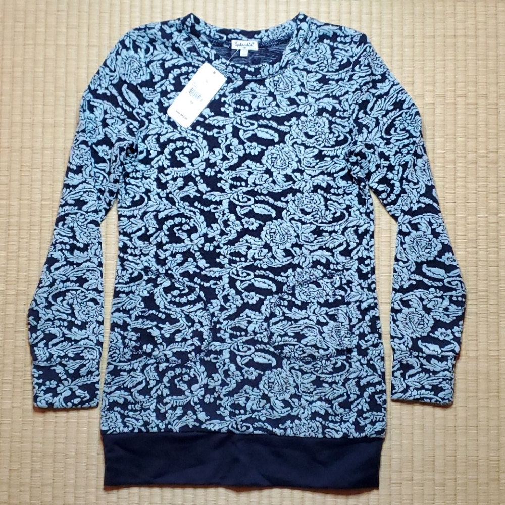 Splendid Knit Jacquard Long-Sleeve Tunic/Dress